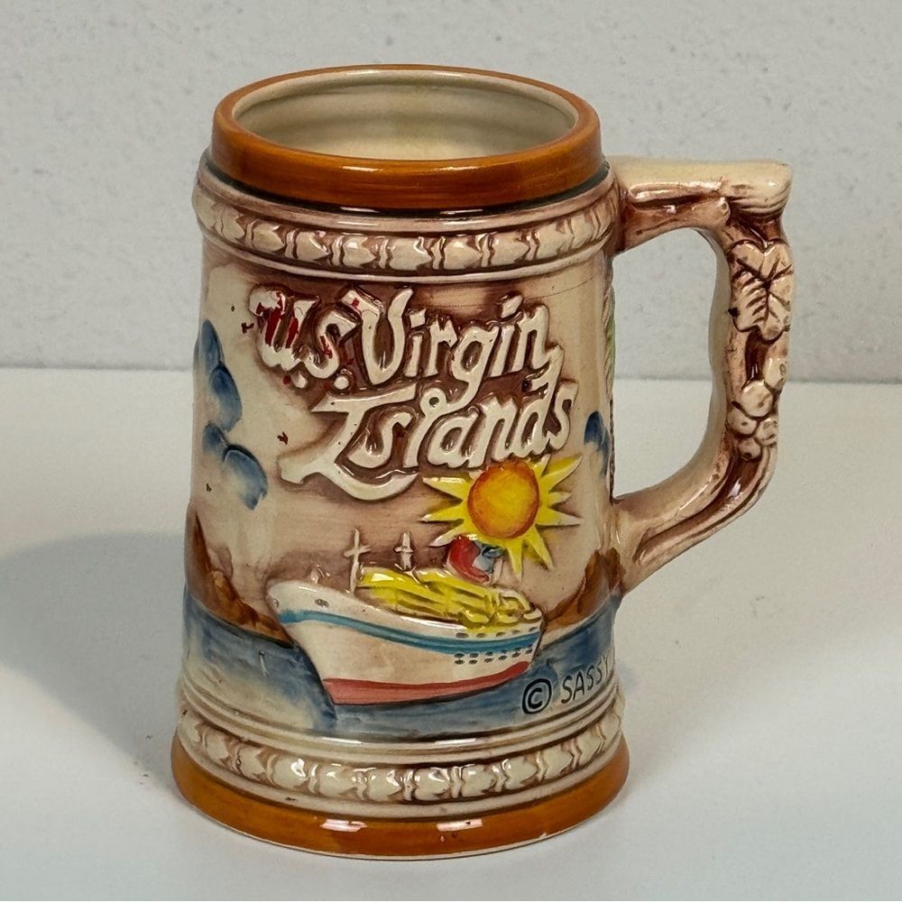 Vintage US Virgin Islands Mug Stein Travel Souvenir
